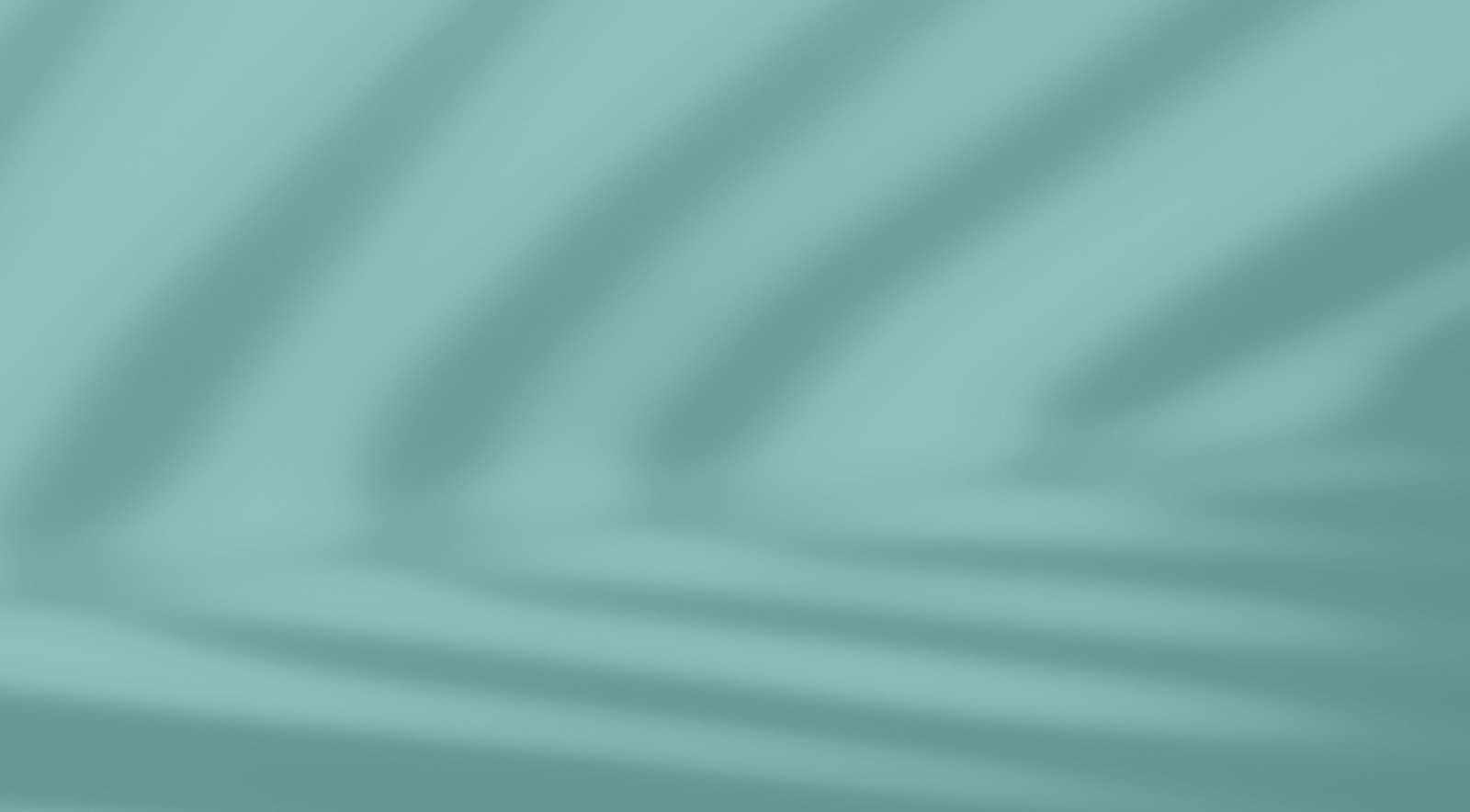 Shadow of a palm leaf on a teal background.