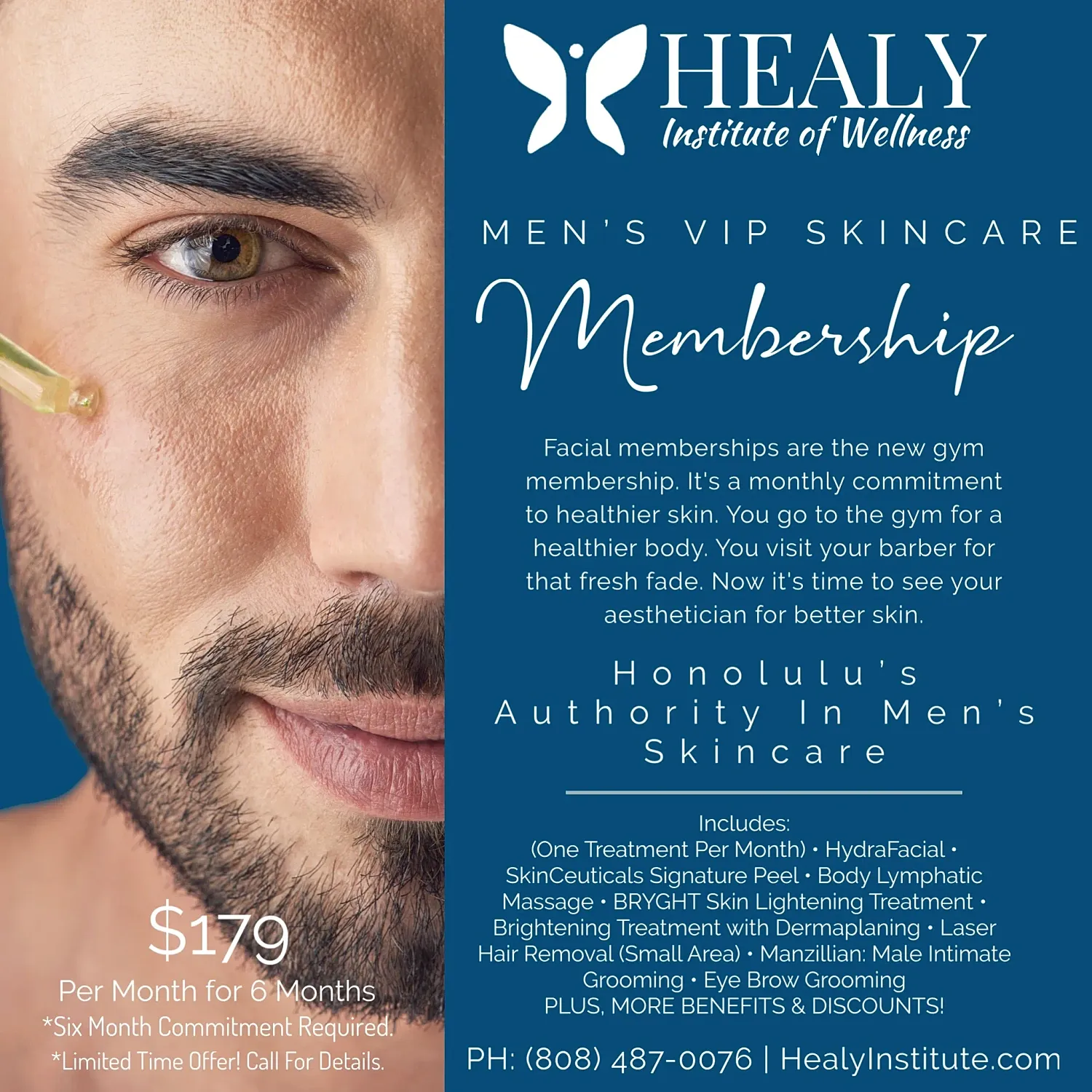 Men's skincare membership promotional image