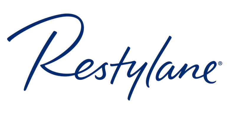 Restylane logo in blue font